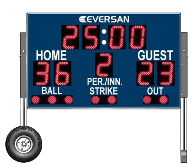 Portable Scoreboards Light Weight, Easy to use, Wheel Carts & More!