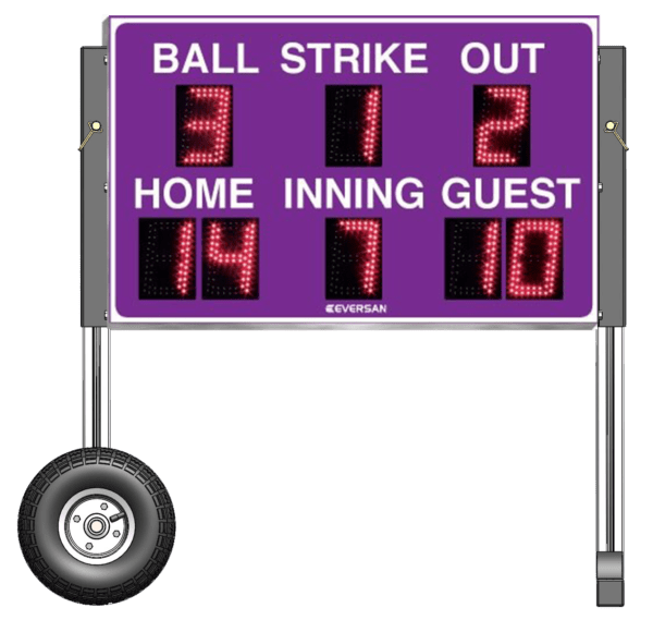Portable Scoreboards Light Weight, Easy to use, Wheel Carts & More!
