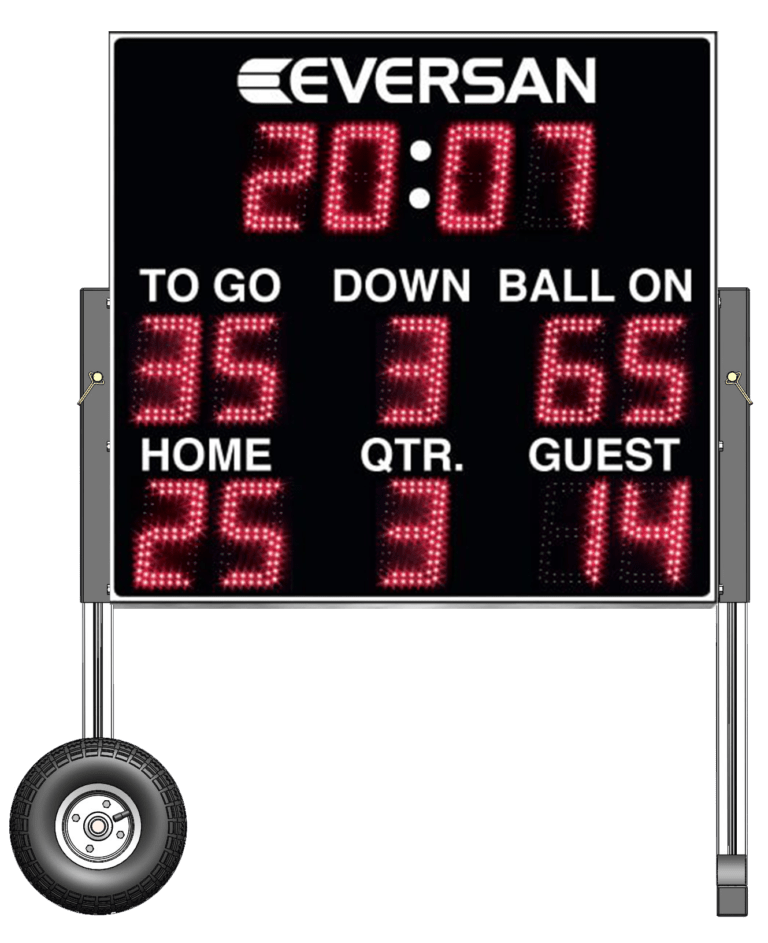 Portable Scoreboards Light Weight, Easy to use, Wheel Carts & More!